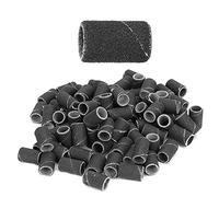 Shanrya Lot de 100 bandes de ponçage pour nail art, grain 240, ponceuses à ongles avec boîte de rangement pour perceuse à ongles (HQ-14 noir 240#)