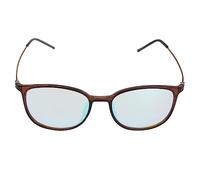 Shanrya Lunettes de cécité rouge-vert, transmission lumineuse élevée, monture marron, couleur vive, lunettes de correction de faiblesse avec carte de test pour la conduite