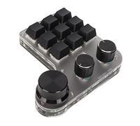 Shanrya Mini Clavier, Mini Clavier personnalisé à 3 Boutons Largement utilisé pour PC (Noir)