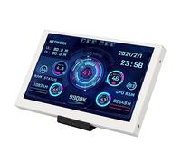 Shanrya Moniteur de Température d'ordinateur, 5 Pouces IPS Rotation à 360 Degrés Écran de Panneau de Capteur PC Multifonction pour Châssis