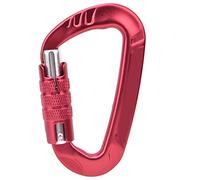 Shanrya Mousqueton en D, Boucle à Anneau en D en Aluminium 12KN, Durable pour Les Hommes en Plein air avec Mousqueton(Rouge)