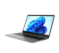 Shanrya Ordinateur Portable, 100-240V Gris Argent 15,6 Pouces Ordinateur Portable pour Le Bureau (16+128G Prise UE)