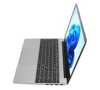 Shanrya Ordinateur Portable, 8G 512G 1920x1080 Ordinateur Portable 15,6 Pouces Gris argenté pour Le Travail (8+512G Prise UE)