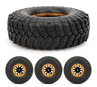 Shanrya Pneu de Voiture RC, Pneu de Roue de Voiture RC, Gonflable 102mm pour 1/10 Voiture télécommandée Voiture RC véhicule RC Voiture sur chenilles