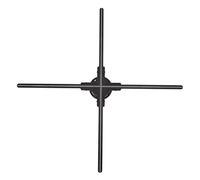 Shanrya Ventilateur de Projection Holographique 3D, 1024 Perles de Lampe 100-240V Projecteur de publicité Holographique 3D Support de Contenu Riche Interconnexion WIFI pour la Fête (Prise UE)