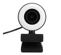 Shanrya Webcam microphone intégré, webcam vidéo avec lumière pour le streaming en direct pour mixeur