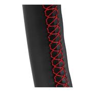 SHANSHAN Couvre Volant Voiture Couverture De Volant De Voiture en PU Noir, Marqueur Rouge pour Peugeot 208 pour Peugeot 2008, Accessoire Automobile