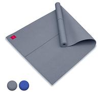 SHANTI NATION - Shanti Mat XXL - Tapis de Yoga Extra Large - 200 * 100 * 0,6 cm - écologique - marquage d'alignement - Grey