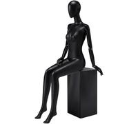 SHANYAYALI Clothing Store Mannequins humains avec tabouret 154 cm de haut amovible et bras en bois massif