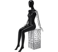 SHANYAYALI Mannequin complet pour femme avec tabouret et support de présentation détachable