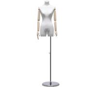 SHANYAYALI Mannequin féminin avec support amovible et base en métal réglable Noir 61 77