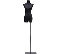 SHANYAYALI Mannequin féminin réglable en hauteur 61 à 77 cm avec base amovible en métal (blanc)