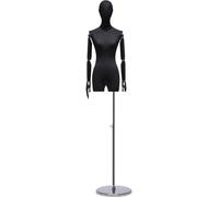 SHANYAYALI Mannequin féminin torse 67 83 cm réglable en hauteur avec support en métal Mannequin détachable pour vitrine de magasin (blanc)