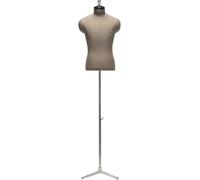 SHANYAYALI Mannequin homme avec cadre en métal réglable en hauteur 61 85 34 pour exposer des costumes dans les vitrines de magasin (Marron/argent)