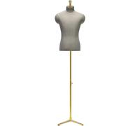 SHANYAYALI Mannequin homme avec cadre en métal réglable en hauteur 61 85 34 pour exposer des costumes dans les vitrines de magasin (gris doré)