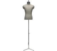 SHANYAYALI Mannequin homme avec cadre en métal réglable en hauteur 61 85 34 pour exposer des costumes dans les vitrines de magasin (gris argenté)