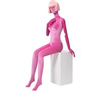 SHANYAYALI Mannequins de vente au détail avec chaises pour corps humain, hauteur réglable et mannequin amovible, présentoir de vêtements (rose)
