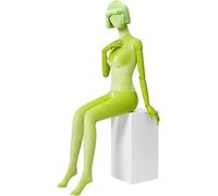 SHANYAYALI Mannequins de vente au détail avec chaises pour corps humain, hauteur réglable et mannequin amovible, présentoir de vêtements (vert)