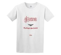SHANYE ZHENPIN Saxon The Eagle Has Landed Pop Cotton Casual Round Neck T Shirt White 3XL