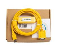 Shao Dong USB-XW2Z-200S-CV Câble de programmation compatible avec CQM1H/CPM2C/CJ1M Câble de téléchargement de données Jaune Version haute performance avec puce FT232 Isolation ISO