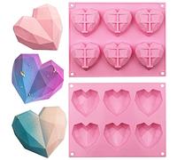 Shao hua HDWM Moule en silicone diamant en forme de cœur, acrylique