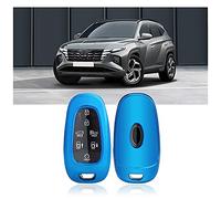 SHAOHAO Compatible avec Hyundai Tucson NX4 2021 2022 2023 2024 Plug-in Hybrid PHEV Hybrid N Line Coque de e Voiture en Silicone TPU Key Cover Bleu