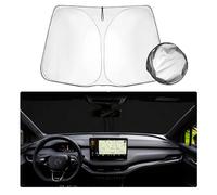 SHAOHAO Compatible avec Skoda Enyaq iV RS 2021-2025 Pare-Soleil en Tissu Enduit d'argent Pare-Soleil Pliable Protection UV et Contre la Chaleur, Pare-Brise Enyaq iV