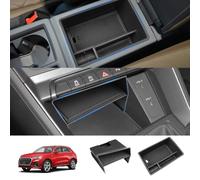 SHAOHAO Kit d'organisation 2 en 1 compatible avec Audi Q3 F3 MK2 2019-2024, boîte d'accoudoir et console centrale, accessoires Audi Q3