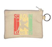 Shaolin Kung Fu style rétro affiche art porte-clés porte-monnaie beige