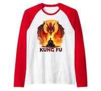 Shaolin Moine Dragon de feu Manche Raglan