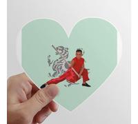 Shaolin Temple Les Autocollants d'ordinateur ou de Bagage avec la Forme de cÅ“ur