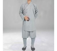 Shaolin Temple Vêtements Robe Zen Vêtements Moines Bouddhistes Costume Lohan Tenue de Méditation Zen-Shuin Ensemble de Vêtements de Méditation