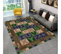 SHAOPENGA ABC Dessin Animé Alphabet Tapis Rampant Salle De Jeux Éducation Précoce Tapis pour Salon Chambre Tapis Antidérapant 50X80Cm