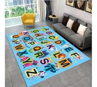 SHAOPENGA ABC Dessin Animé Alphabet Tapis Rampant Salle De Jeux Éducation Précoce Tapis pour Salon Chambre Tapis Antidérapant 160X230Cm