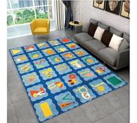 SHAOPENGA ABC Dessin Animé Alphabet Tapis Rampant Salle De Jeux Éducation Précoce Tapis pour Salon Chambre Tapis Antidérapant 50X80Cm