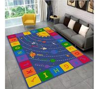 SHAOPENGA ABC Dessin Animé Alphabet Tapis Rampant Salle De Jeux Éducation Précoce Tapis pour Salon Chambre Tapis Antidérapant 80X120Cm