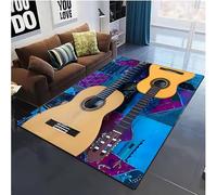 SHAOPENGA Musique Guitare Mélodie Imprimé Tapis Salle Chambre Tapis De Sol pour Salon Étude Tapis Salon Décoration De La Maison 200X300Cm