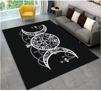 SHAOPENGA Ouija Tarot Sorcellerie Gothique Tapis Salon Chambre Canapé Paillasson Dos Anti-Antidérapant Grande Surface Tapis De Sol Maison 50X80Cm