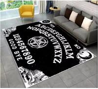 SHAOPENGA Ouija Tarot Sorcellerie Gothique Tapis Salon Chambre Canapé Paillasson Dos Anti-Antidérapant Grande Surface Tapis De Sol Maison 50X80Cm
