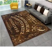 SHAOPENGA Ouija Tarot Sorcellerie Gothique Tapis Salon Chambre Canapé Paillasson Dos Anti-Antidérapant Grande Surface Tapis De Sol Maison 50X80Cm