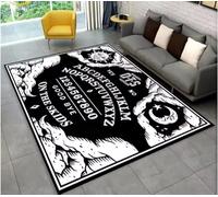 SHAOPENGA Ouija Tarot Sorcellerie Gothique Tapis Salon Chambre Canapé Paillasson Dos Antidérapant Grande Surface Tapis De Sol Maison 80X120Cm