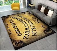 SHAOPENGA Ouija Tarot Sorcellerie Tapis Gothique Salon Chambre Canapé Paillasson Tapis Antidérapant Grande Surface Tapis Maison 60X90Cm