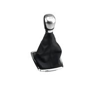 SHAOXING Gear Shift Head Pour Ford pour Focus 2 pour MK2 2005-2012 5 6 vitesses pommeau de levier de vitesse HandBall guêtre botte couverture en Matière synthétique(Silver 6-speed)
