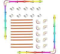 SHAOYAYAZHANG FCOB Lot de 28 connecteurs COB 12 mm 3 broches en forme de L de bande à bande, fil à bande, connecteur sans espace, etc. Convient pour les lumières LED COB WS2811 IC RGB 720LED/m