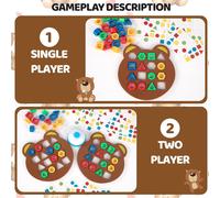 Shape Association Game,Color Sensory Educational Toy,Geometric Shapes Puzzle Game Montessori Toys Early Learning for Kids Boys Girls 3+ Years Old