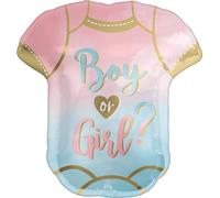 Shape Ballon en plastique "Boy ou Girl ?" Corps | 55x60 cm