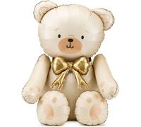 Shape Ballon en plastique PENDANT "Ours en peluche avec ruban" | 75 x 84 cm (AIR SEUL)