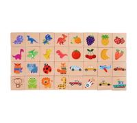 Shape Puzzle Toy, Shadow Matching Game, Wooden Cognitive Aid, Develops Logical Thinking, Fruit Recognition Practice, Safe and Engaging, Educational Activity for Children Over 3, 22.3x11.8x4.3cm