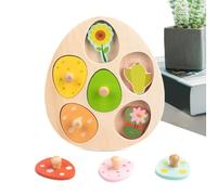 Shape Puzzle - Wooden Matching Board for Early Skill Practice, Peg Learning Play | Solid Timber Panels with Grasp Knob Function, Hand Coordination Training Activity for Classroom Travel Road Trip