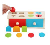Shape Sorter Toy, Wooden Building Blocks, Color Sorting Educational Toy, Interactive Sensory Learning Game Preschool Cognitive Development for Boys Girls Home Travel Camping Birthday Holiday Use